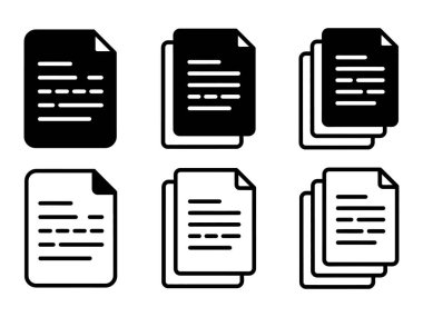 belge, file, page, simge, sembole, form, data, information, record, sheet, contract, report, note, copy, pile, black, white, line, outline, single, multiple, illustration, graphic, design, element, clipart, business, office, archive, collection, set, sha