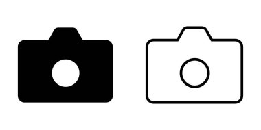 kamera, ikon, fotoğrafçılık, enstantane, yakalama, kayıt, lens, cihaz, ekipman, teknoloji, dijital, vintage, retro, sembol, işaret, grafik, tasarım, illüstrasyon, yalıtılmış, beyaz, siyah, dış hatlar, şekil, düğme, medya, sanat, hobi, yaratıcı, araç, nesne, elektronik