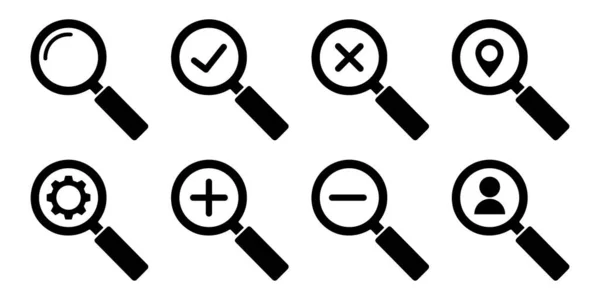 Büyütücü cam ikon vektörü izole edilmiş beyaz arkaplan. yakınlaştır, yakınlaştır, iş ara, adres simgesi