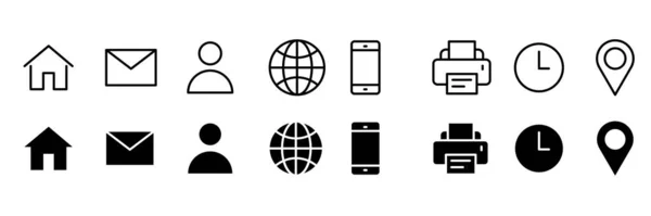 İletişim bilgi simgelerinin vektör sanatı