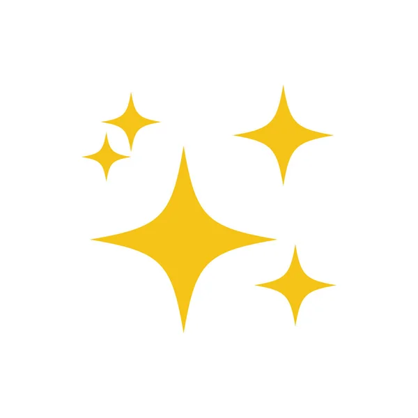 Parlayan yıldız simgesi. Beyaz arkaplanda izole edilmiş temiz simge vektörü