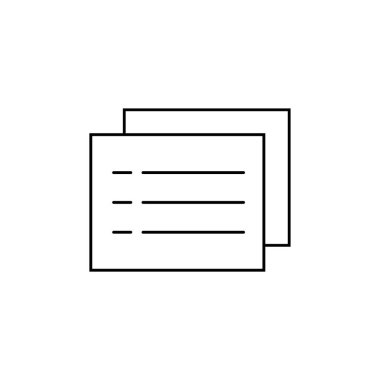 Fatura fatura kağıdı satır simgesi vektörü beyaz arkaplan üzerinde izole