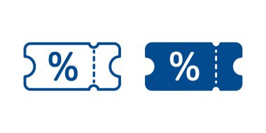 Kupon simgesi kümesi vektörü. bilet, indirimli sembol vektörü beyaz arkaplanda izole edildi