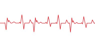 Kalp atışı sembolü vektörü. Nabız grafiği kardiyogram sembolünü yendi