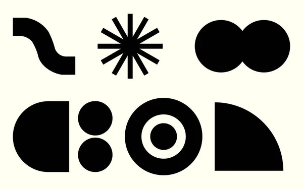 Y2K tasarım elementlerinden oluşan büyük bir vektör kümesi. Moda minimalist figürler, yıldızlar, çiçekler, daireler. Vektör illüstrasyonu