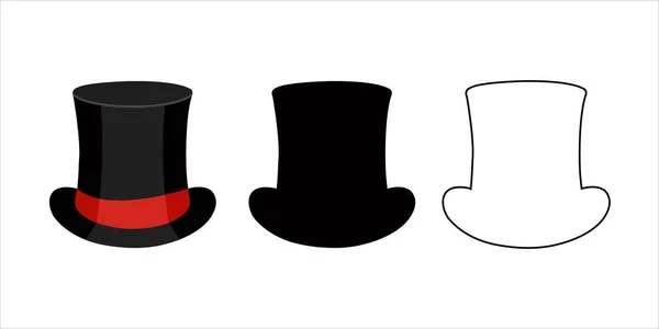 Beyaz arka planda izole edilmiş sihirli şapka sembolü vektör illüstrasyonu. sihirbaz şapka vektörü