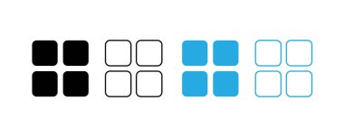 Uygulama simgesi vektörü beyaz arkaplanda izole edildi. Sekme grubu simge vektörü