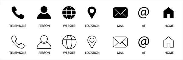 Kişi bilgi simgelerinin vektör sanatı ayarlandı