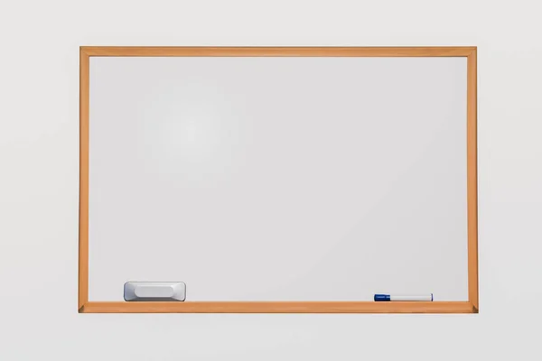 Vertical White Board Marker Eraser Easel Isolated Background — Stock Photo, Image