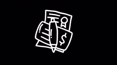 Yatırımı simgeleyen bir kalemle finansal belgelerin tasviri ve karanlık bir arkaplana karşı planlama.