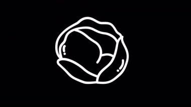 Zarafet ve güzelliği vurgulayan bir gülün minimalist beyaz çizgisi ile basit bir siyah arkaplan..