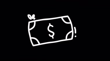 Bir dolar banknotunun, içinde bir kelebek olan, zenginliği ve doğanın güzelliğini simgeleyen eğlenceli bir tasviri.