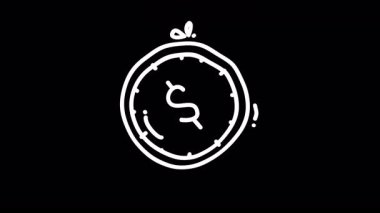 Saatin içindeki dolar işaretinin stilize edilmiş bir tasviri zaman ve paranın değerini simgeliyor.