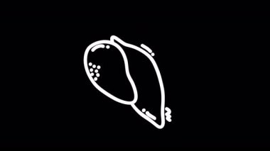 Siyah arka planda izole kahve çekirdeklerinin karalama ikonu.