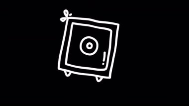 vektör illüstrasyonu, karatahta simgesinin karalama el çizimi simgesi, karatahta arkaplan