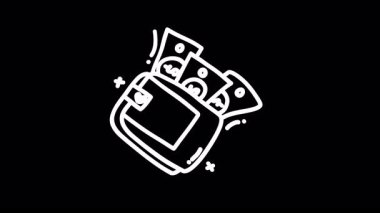 Dolar işareti ile el çizimi para sembolü