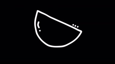 Siyah arka plandaki bir kasenin minimalist beyaz çizgisi basitlik ve zarafeti gösteriyor.