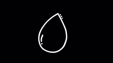 Siyah arkaplanda, saf ve tazeliği sembolize eden basit beyaz damlacık şekli arzu için idealdir.