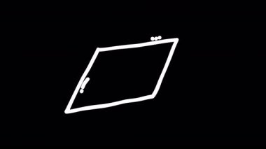 Siyah bir arkaplan üzerinde eğimli dikdörtgen içeren soyut geometrik tasarım minimalizmi gösteriyor