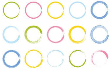 Suluboya daire çerçevesi. El çizimi daireler. yuvarlak daire şekli