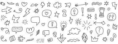 El çizimi oklar, vektör illüstrasyonu