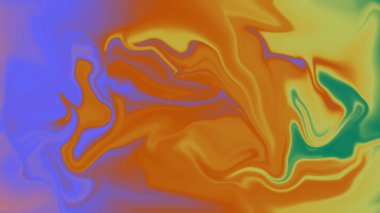 Soyut girdap renkleri zengin renkli tonlarla canlı bir psikedelik desen içinde birleşir.