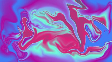 Sanatsal olarak harmanlanmış pembe mavi ve deniz mavisi renkli kıvrımlar.