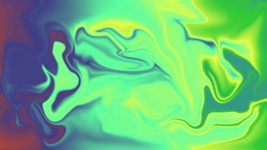 Psikedelik arka planlar için neon yeşil ve mor renkli kıvrımlar.