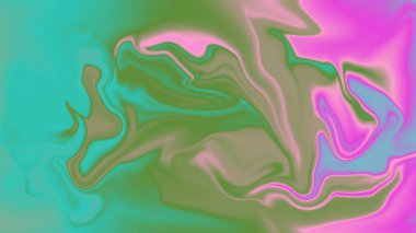 Teal Pembesi 'nin soyut Sıvı Harmanı ve Girdap İçinde Yeşil Renkler