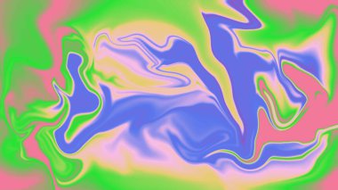 Soyut kıvrımlı renk tasarımı rüya gibi ve psikedelik görsel deneyim yaratıyor