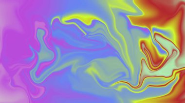 Benzersiz soyut tasarım ile birlikte akan renkli kıvrımlar.
