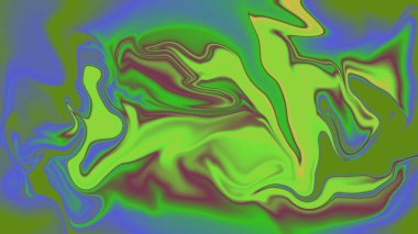 Canlı kireç yeşili ve koyu mor soyut girdaplar. Psikedelik sanat modelinde harmanlanmış.