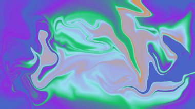 Soyut, girdap şeklinde, mor ve mavi renkler canlı, psikedelik bir desene karışıyor.