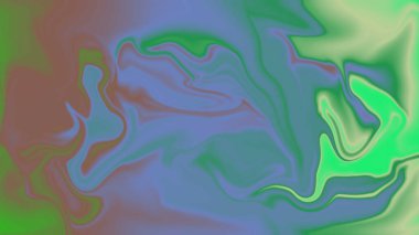 Soyut girdap rengi kombinasyonu yeşil, mavi ve kırmızı sıvı ahenk oluşturuyor