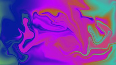 Pembe, mor, mavi ve yeşil renkli canlı psikedelik girdaplar soyut sanat eserleri oluşturuyorlar.