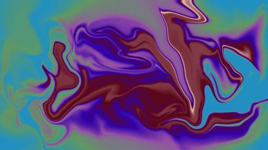 Girdap Mavi Mor ve Kestane Renkli Soyut Akışkan Sanat Arkaplanı
