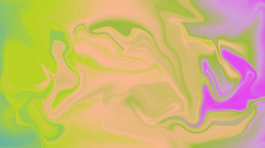 Tasarımcılar için limon yeşili şeftali ve mor renkli modern sıvı gradyan.