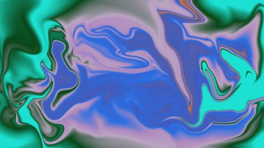 Mavi mor ve yeşil renkli kıvrımlı mermer karışımı.