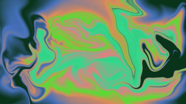 Psikedelik sıvı etkisi ve soyut girdap renkleri birbirine mükemmel bir şekilde karışmış.