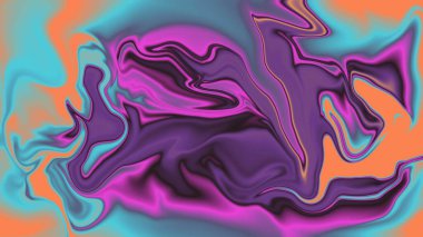 Kalın pembe ve turuncu renkli kıvrımlı soyut sanat arka plan tasarımı