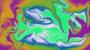 Dalgalı dinamik desenleri olan renkli soyut sanat kıvrımları