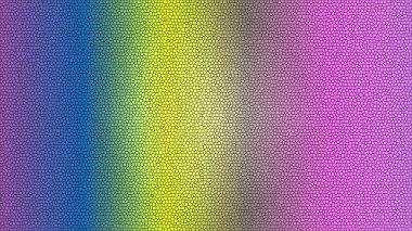 Detaylı mozaik desenli yatay renk gradyanı, canlı ve soyut bir arkaplan sunar.