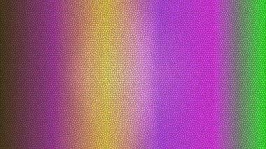 Dinamik soyut mozaik deseni, sarıdan kırmızıya, yeşile doğru renk eğimine sahip..