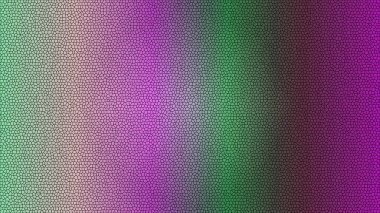 Dinamik soyut arkaplan, yeşilden mora doğru eğimli ve karmaşık mozaik dokuya sahip..