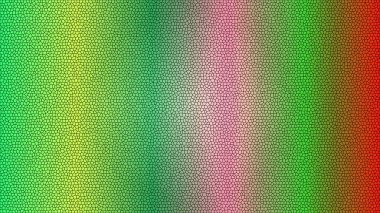 Canlı soyut hücresel mozaik mozaik desen, yeşilden kırmızıya pürüzsüz bir renk eğimine sahip.