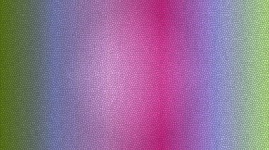 Renk değişimi yeşil, mavi ve pembe renkli. Karmaşık vitray mozaik desenli..