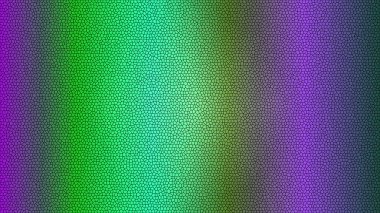 Canlı yeşil, deniz mavisi ve morun pürüzsüz bir gradyanı olan renkli dijital mozaik arkaplan.