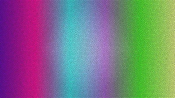 Pürüzsüz renk değişimini mordan yeşile çeviren canlı mozaik dokusu.