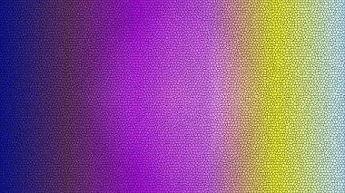 Mavi, mor ve sarı eğimli renkli mozaik desen, geometrik doku arkaplanı.