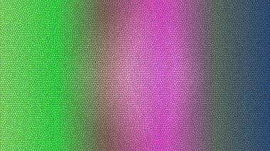 Dokulu mozaik ızgaralı yeşil, pembe ve mavi renkli modern bir görsel zemin.